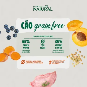 Racao Guabi Natural Grain Free Caes Adultos Racas Mini Pequeno Frango e Lentilha 4